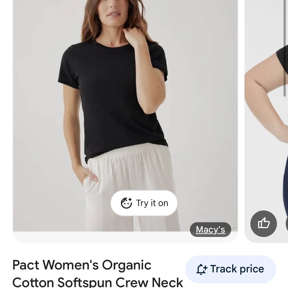 Pact Women's Black Short Sleeve Tee